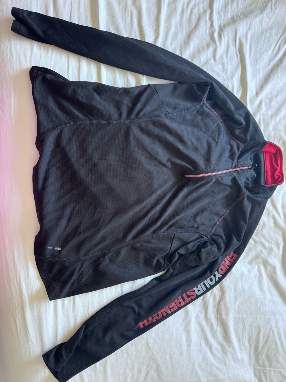Goodlife Black Pullover Hoodie with Pink Accents